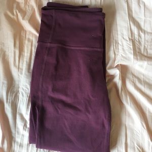 magenta cropped leggings